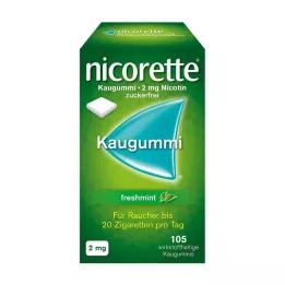 NICORETTE 2 mg žvýkačky z čerstvé máty, 105 kusů