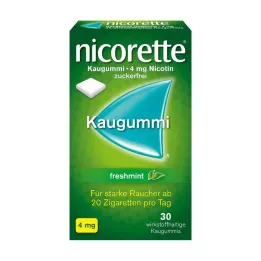 NICORETTE 4 mg žvýkačky z čerstvé máty, 30 ks