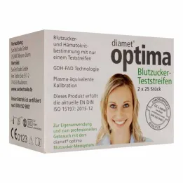 Diamet optima testovací proužky na krevní cukr 2v1, 2x25 kusů