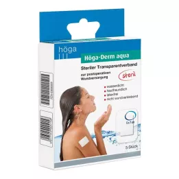 HÖGA-DERM aqua ste.Transp.Verb.m.Wundauflage 5x7 cm, 5 ks