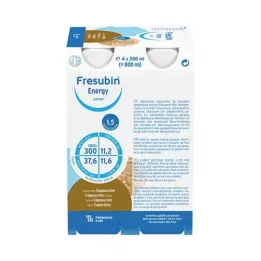 FRESUBIN ENERGY DRINK Láhev na pití cappuccina, 4X200 ml
