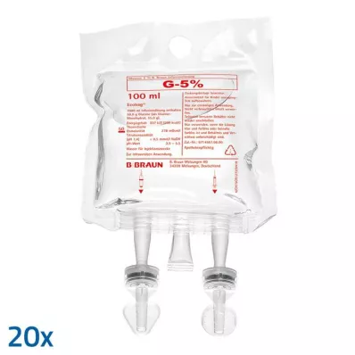 GLUCOSE 5% B.Braun Ecobag, 20x100 ml