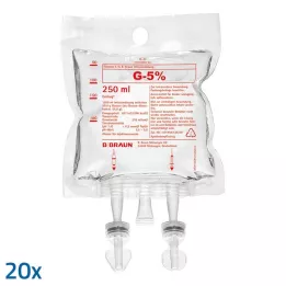 Glukóza 5% b.braun Ecobag, 20x250 ml