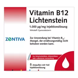 VITAMIN B12 1 000 μg Lichtenštejnské ampule, 5X1 ml