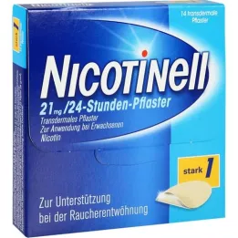 NICOTINELL 21 mg/24hodinová omítka 52,5 mg, 14 ks