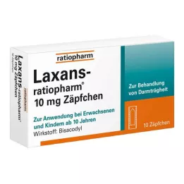 LAXANS-ratiopharm 10 mg čípky, 10 ks