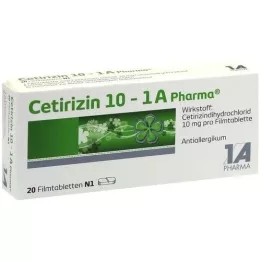 CETIRIZIN 10-1A Pharma filmové tablety, 20 ks