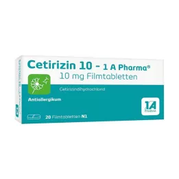 CETIRIZIN 10-1A Pharma potahované tablety, 20 ks