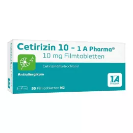 CETIRIZIN 10-1A Pharma potahované tablety, 50 ks