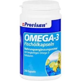 PROVISAN Omega-3 rybí olej kapsle, 240 ks
