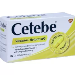 CETEBE Vitamin C retardové tobolky 500 mg, 30 ks