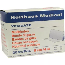 YPSIGAZE Gázový obvaz 8 cmx4 m, 20 ks