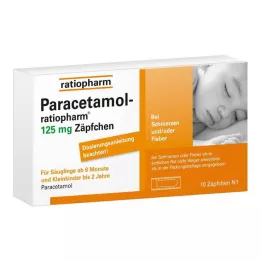 PARACETAMOL-ratiopharm 125 mg čípky, 10 ks