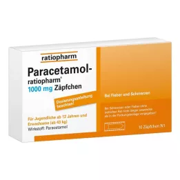 PARACETAMOL-ratiopharm čípky 1 000 mg, 10 ks