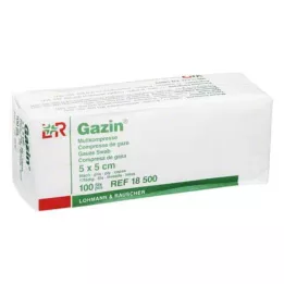 GAZIN Gáza komp. 5x5 cm nesterilní 8násobný provoz, 100 ks