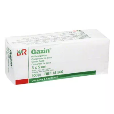 GAZIN Gáza komp. 5x5 cm nesterilní 8násobný provoz, 100 ks