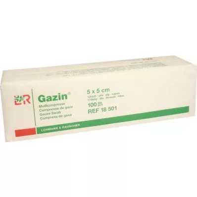 GAZIN Gáza komp. 5x5 cm nesterilní 12násobný provoz, 100 ks