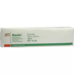 GAZIN Gáza komp. 5x5 cm nesterilní 16násobný provoz, 100 ks