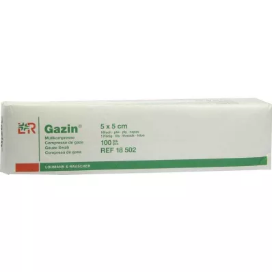 GAZIN Gáza komp. 5x5 cm nesterilní 16násobný provoz, 100 ks