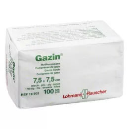 GAZIN Gáza komp. 7,5x7,5 cm nesterilní 8cestný provoz, 100 ks