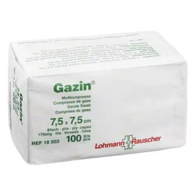 GAZIN Gáza komp. 7,5x7,5 cm nesterilní 8cestný provoz, 100 ks GAZIN Gáza komp. 7,5x7,5 cm nesterilní 8cestný provoz, 100 ks