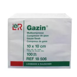 GAZIN Gáza komp. 10x10 cm nesterilní 8násobný provoz, 100 ks