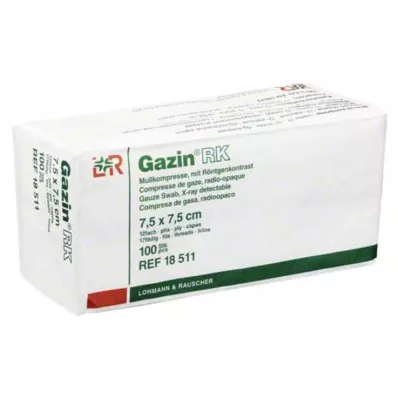GAZIN Gáza sestava 7,5x7,5 cm nesterilní 12-násobná RK, 100 ks