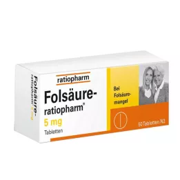 FOLSÄURE-RATIOPHARM 5 mg tablety, 50 ks