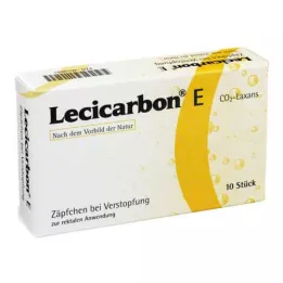 LECICARBON E CO2 Laxans čípky pro dospělé, 10 ks