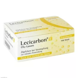 LECICARBON E CO2 Laxans čípky pro dospělé, 100 ks