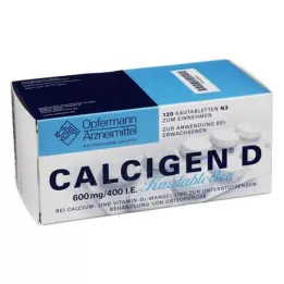 CALCIGEN D 600 mg/400 I.E. žvýkací tablety, 120 ks