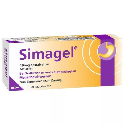 SIMAGEL Žvýkací tablety, 20 ks