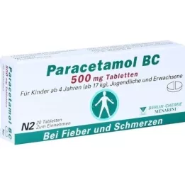 PARACETAMOL BC 500 mg tablet, 20 ks