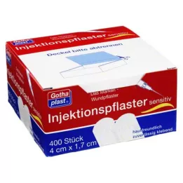 GOTHAPLAST Injekční náplast citlivá 1,7x4 cm, 400 ks