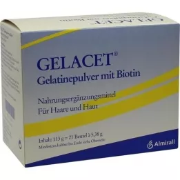 Gelacet Gelatin prášek s biotinem v sáčku, 21 ks