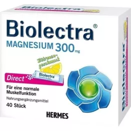 BIOLECTRA hořčík 300 mg přímé citronové tyčinky, 40 ks