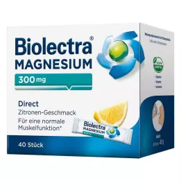 BIOLECTRA Hořčík 300 mg přímé citronové tyčinky, 40 ks