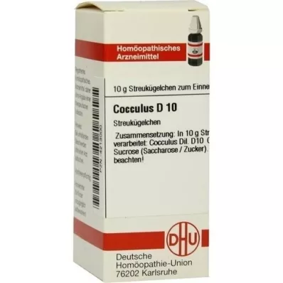 COCCULUS d 10 globuli, 10 g COCCULUS d 10 globuli, 10 g