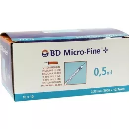 BD MICRO-FINE+ inzulinypr.5 ml U100 12,7 mm, 100x0,5 ml