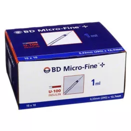 BD MICRO-FINE+ Inzulinová stříkačka 1 ml U100 12,7 mm, 100X1 ml