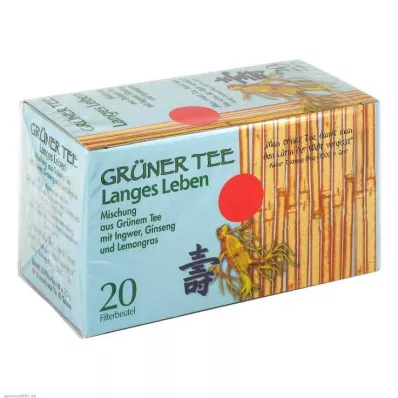 GRÜNER TEE+Zázvor+Ženšen filtrační sáčky, 20 ks GRÜNER TEE+Zázvor+Ženšen filtrační sáčky, 20 ks