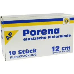 Porena elastická gázová bandáž 12cm bez cella bílá, 10 kusů