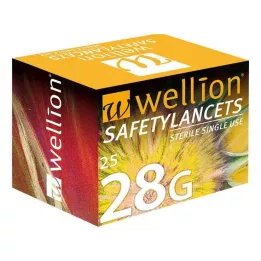 WELLION Bezpečnostní lancety 28 G Bezpečnostní lancety na jedno použití, 25 ks