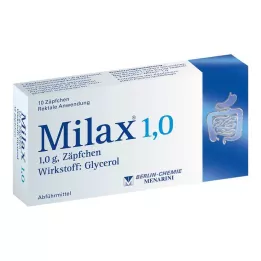 MILAX 1.0 čípky, 10 ks
