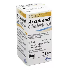 ACCUTREND Testovací proužky na cholesterol, 25 ks