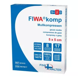 MULLKOMPRESSEN 5x5 cm sterilní 8cestný, 5X2 ks