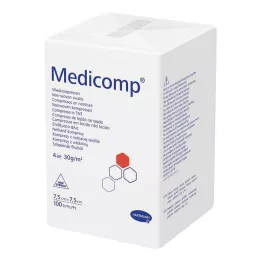 MEDICOMP Netkaná sestava nesterilní 7,5x7,5 cm 4vrstvá, 100 ks