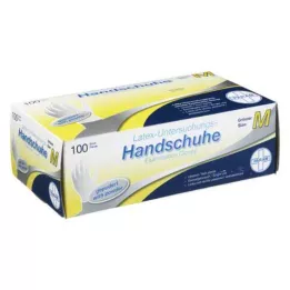 HANDSCHUHE Jednorázový latexový prášek M, 100 ks
