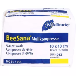 MULLKOMPRESSEN 10x10 cm nesterilní 8vrstvý, 100 ks
