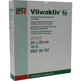 VLIWAKTIV AG Přísavka s aktivním uhlím se stříbrem 20x20 cm, 10 ks